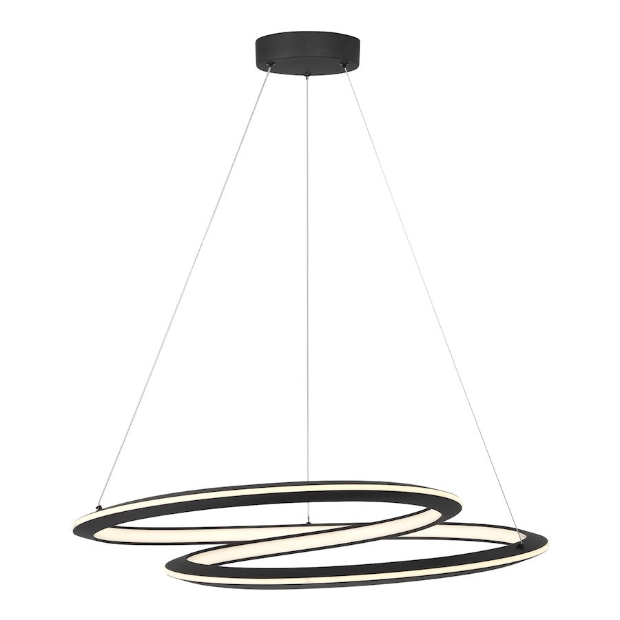 Minka George Kovacs Infinite 27in 1-Light LED Pendant | Sand Coal Steel and Sand Coal Silicone | Kitchen Island & Dining Room | Model P1970-066-L