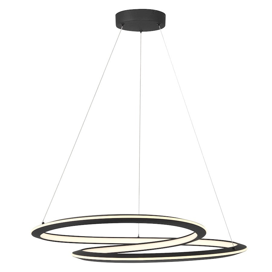 Minka George Kovacs Infinite 29in LED Pendant | Modern Sand Coal Steel and Silicone | Kitchen Island & Dining Room | Model P1971-066-L