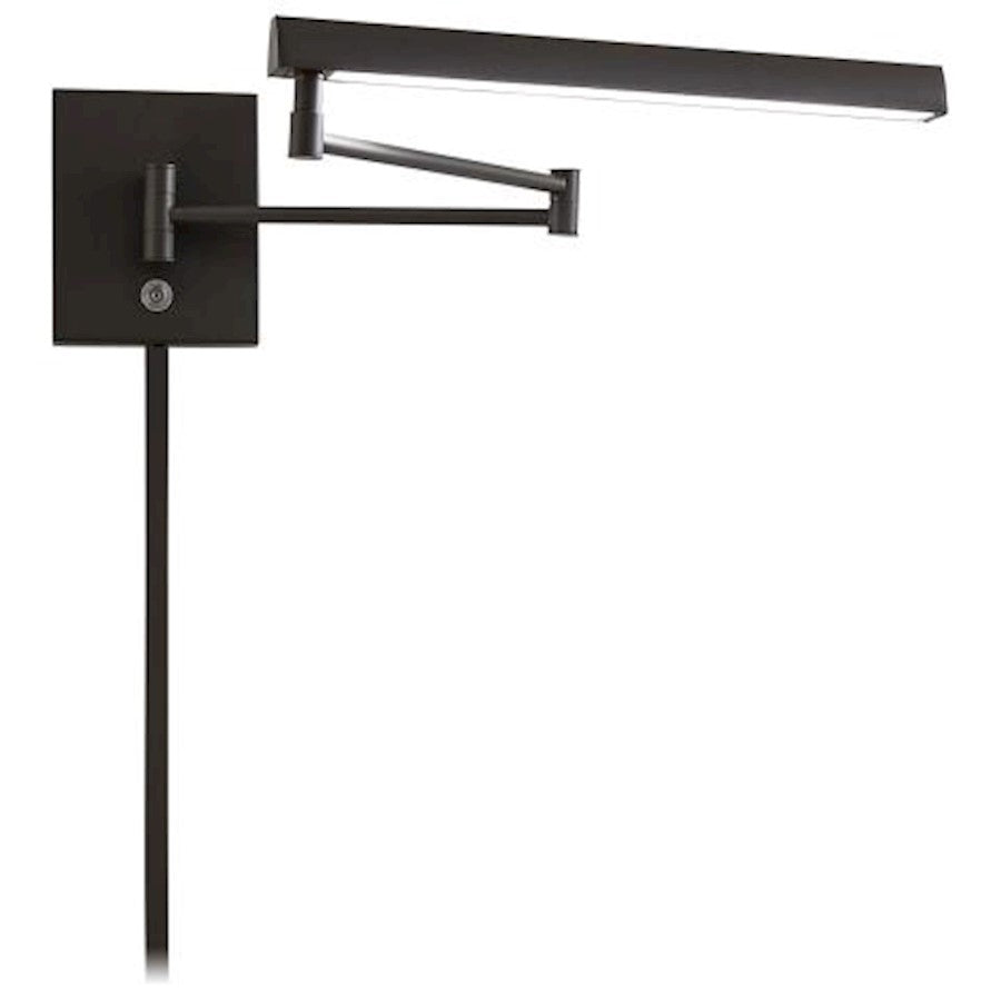 George Kovacs LED Convertible Swing Arm 1-Light Wall Sconce | Dorian Bronze | Living Room & Bedroom | 17 x 3 x 6 in | Model P266-1-615B-L