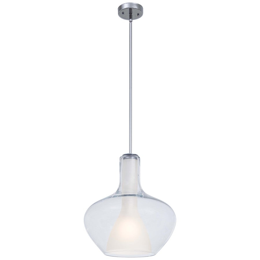 George Kovacs Soft 23in 1-Light Pendant | Contemporary Chrome | Kitchen Island & Dining Room | 5 x 23 in | Model P3809-077
