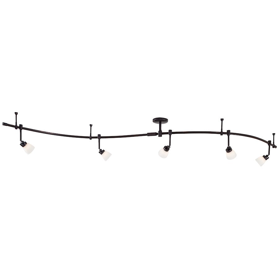 George Kovacs GK Lightrail 192in 5-Light Track Lighting Kit | Contemporary Sable Bronze Patina | Living Room & Kitchen | Model P4216-467
