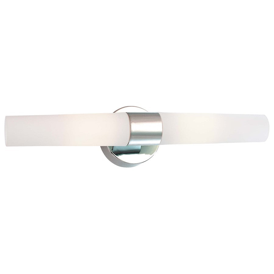 George Kovacs Saber 20in 2-Light LED Bathroom Vanity Light | Contemporary Chrome | Bathroom Vanity | 20 x 5 x 5 in | Model P5042-077-PL
