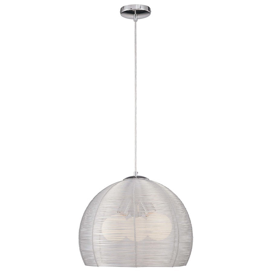 George Kovacs 3-Light Pendant | Contemporary Chrome | Kitchen Island & Dining Room | 16 x 13 in, Dimmable | Model P652-077