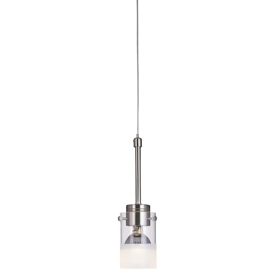 George Kovacs Pierce 2in 1-Light Mini Pendant | Contemporary Brushed Nickel | Kitchen Island & Accent | 2 x 8 in | Model P8021-084