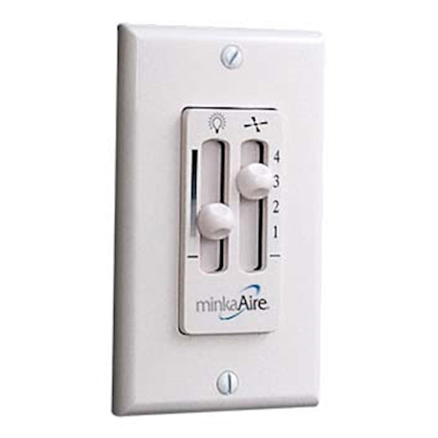 Minka Aire 4-Speed Wall Control | White Finish | Ceiling Fan Remote & Control | 4.75 x 2.75 x 4.75 in | Model WC116