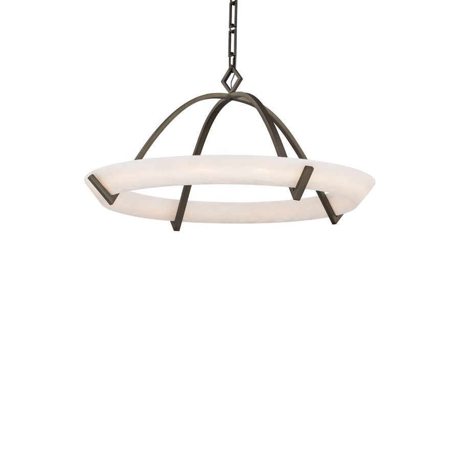 Modern Forms Copa 1Lt 25" LED Pendant, Antique Nickel/Alabaster - PD-54525-AN