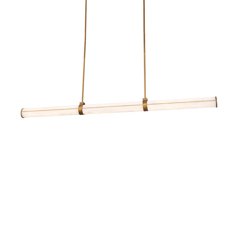 Modern Forms Clique 1Lt 48" LED Linear Pendant, Brass/Alabaster - PD-56448-AB