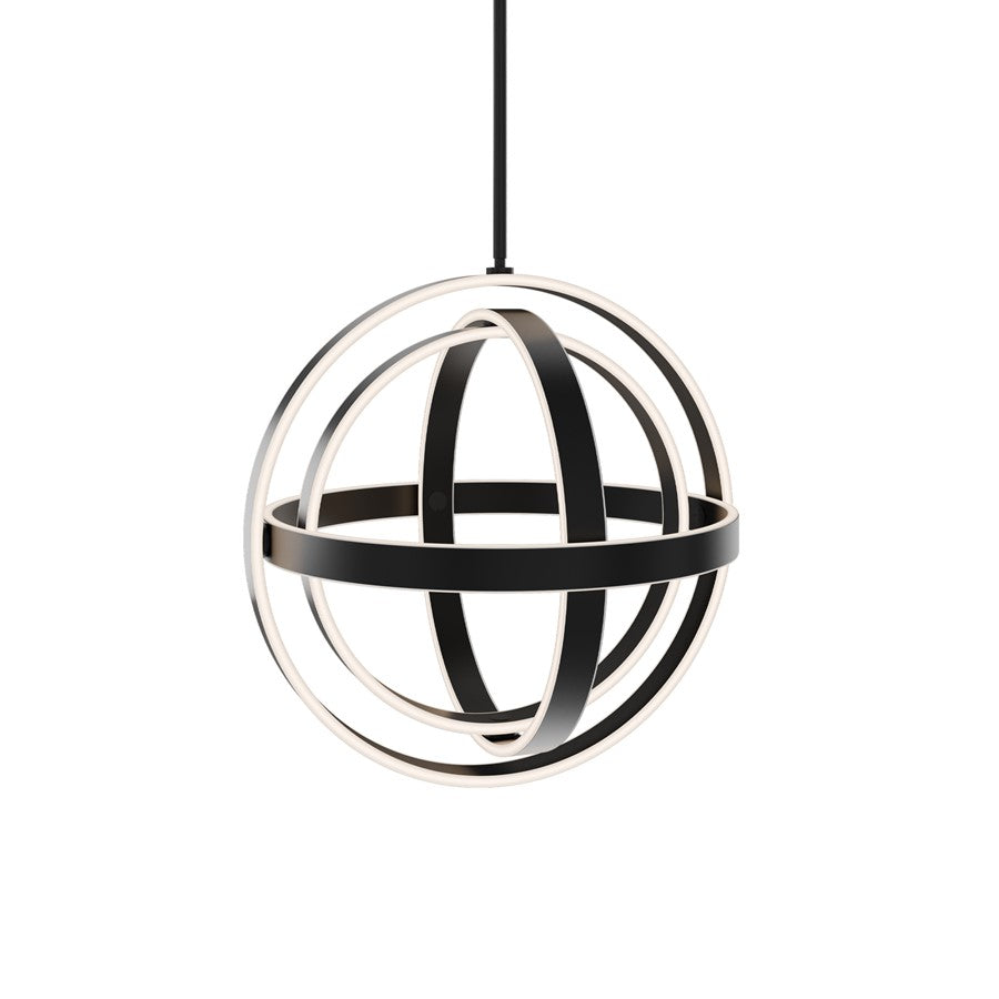 Modern Forms Kinetic 1Lt 18" LED Pendant, Black/White - PD-61718-BK