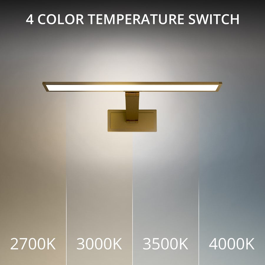 Modern Forms Diver 1Lt 18" LED Picture Light, 2700K, Aged Brass