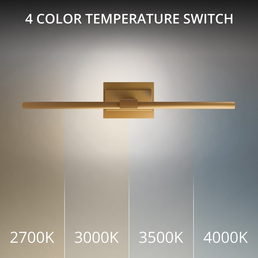 Modern Forms Inlet 1Lt 24" LED Picture Light, 3000K, Aged Brass