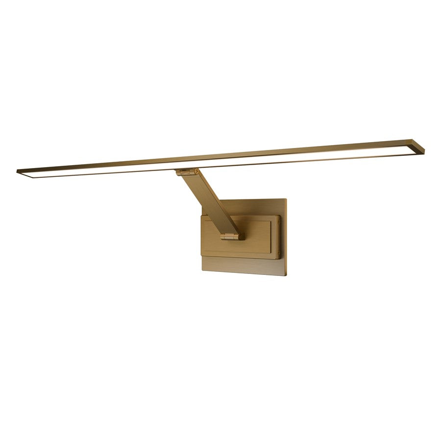 Modern Forms Inlet 1Lt 30" LED Picture Light/2700K, Aged Brass - PL-48530-27-AB