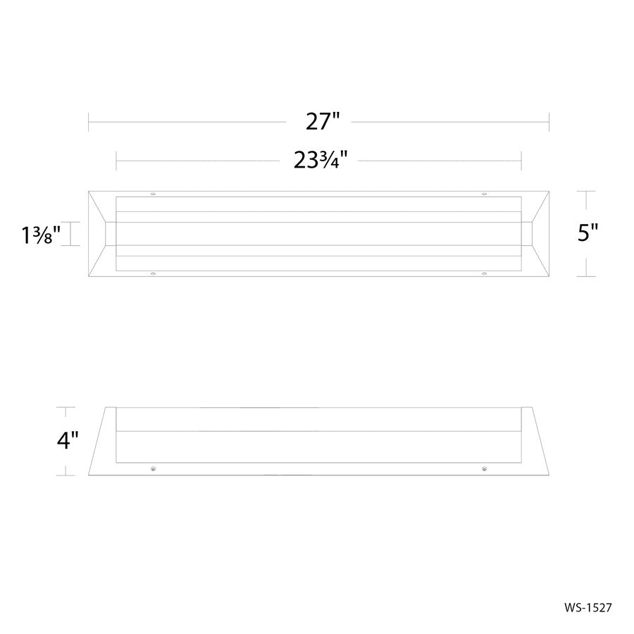 Modern Forms Swale 27" LED Bath/Wall Light, 4000K, Nickel/White
