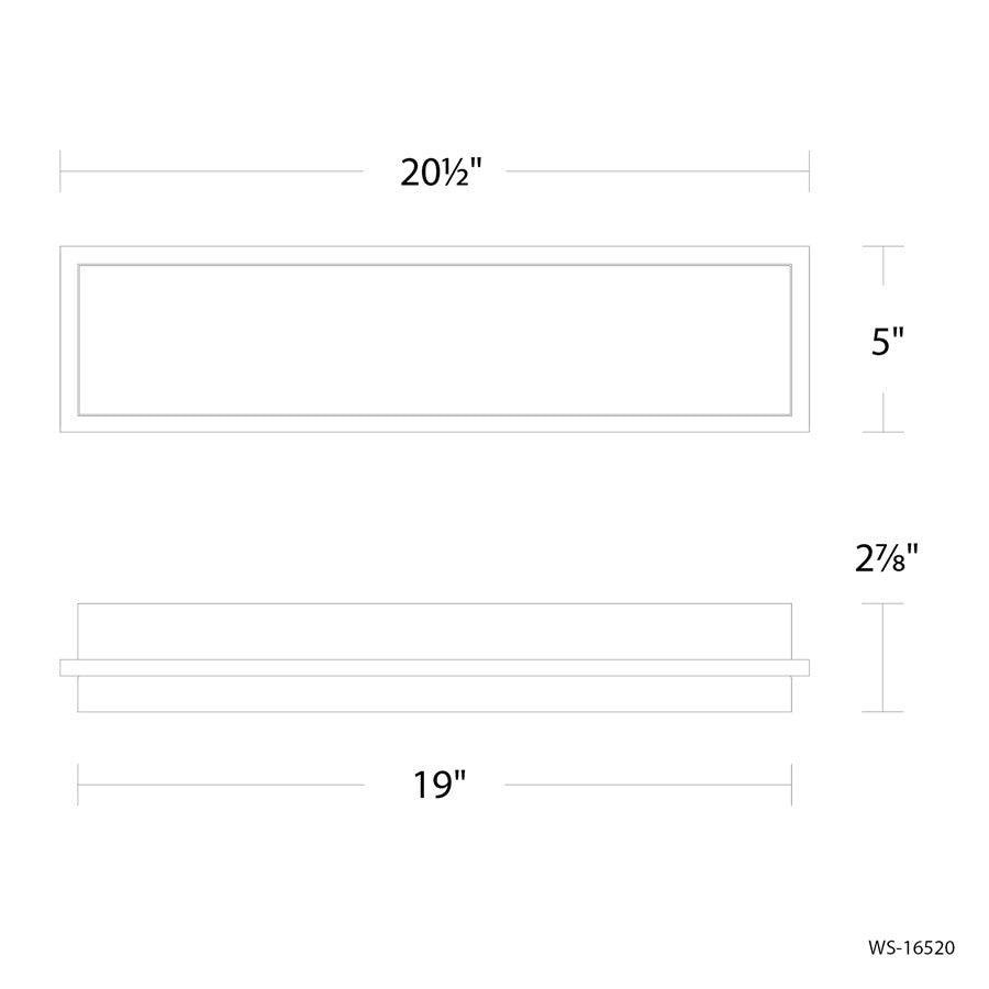 Modern Forms Ice Bar 20" LED Bath/Wall Light, 3000K, Nickel/Clear