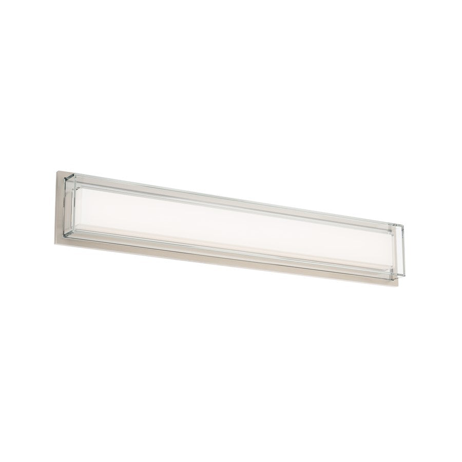 Modern Forms Ice Bar 28" LED Bath/Wall Light/2700K, NK/Clear - WS-16528-27-BN