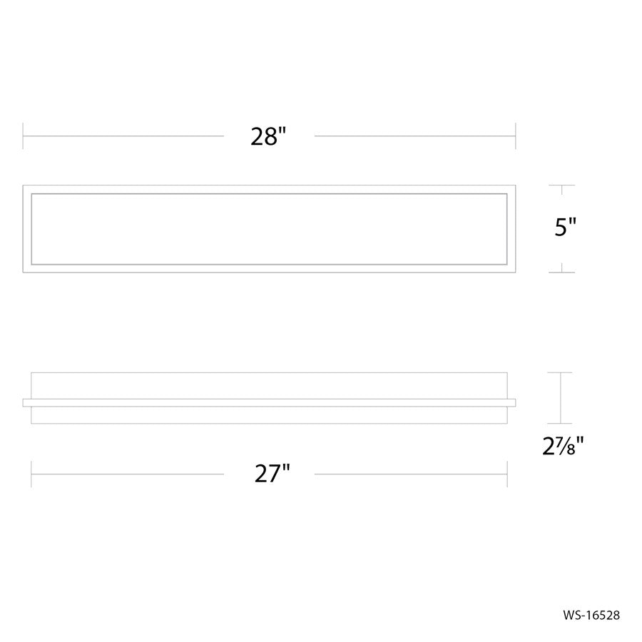 Modern Forms Ice Bar 28" LED Bath/Wall Light, 3000K, Nickel/Clear