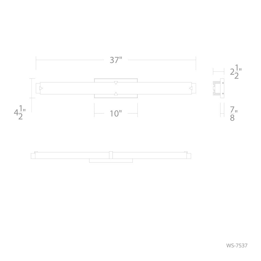 Modern Forms Carlisle 34" LED Bath/Wall Light, 4000K, Nickel/White