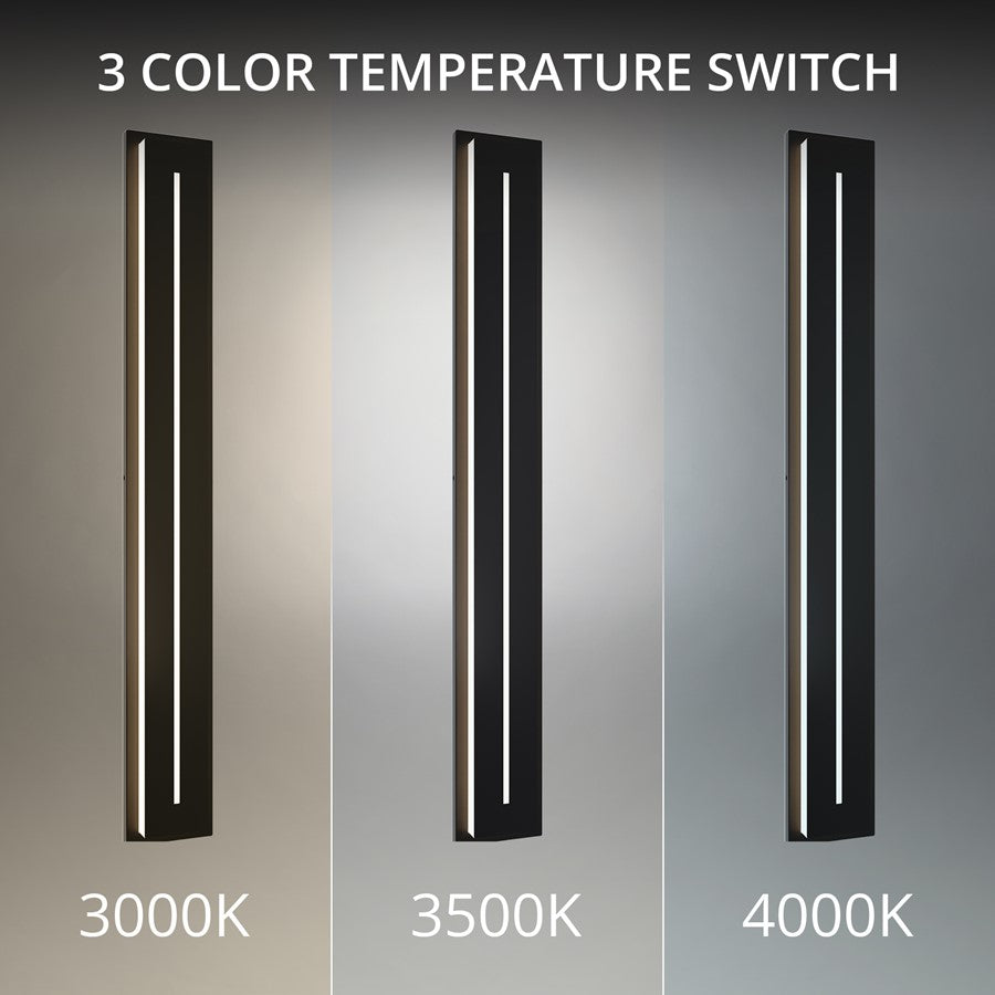 Modern Forms Midnight 66" LED Outdoor Wall Light, Black/White