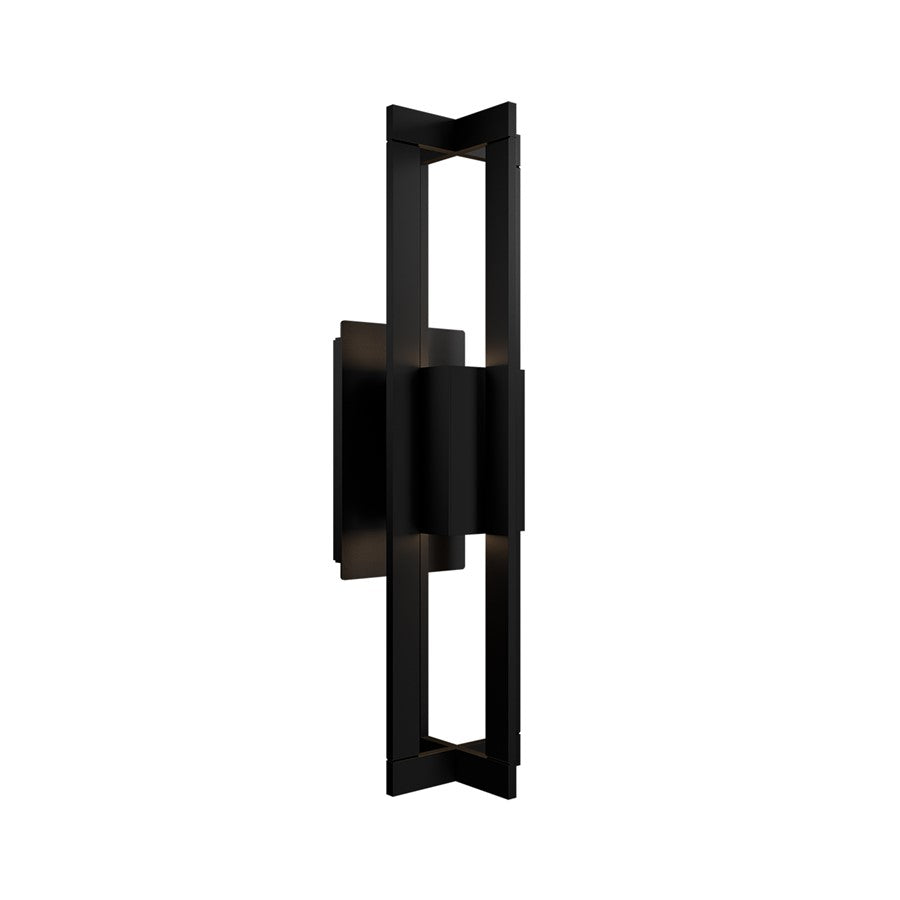 Modern Forms Gander 20" LED Outdoor Wall Light/2700K, Black - WS-W78520-27-BK