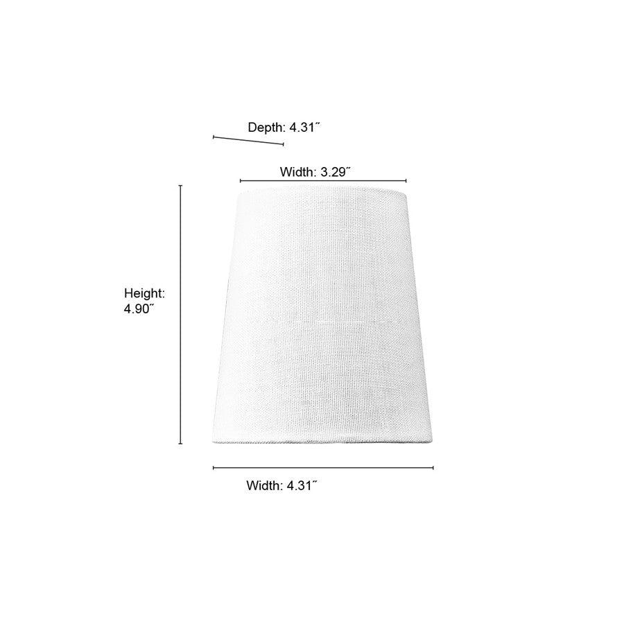 Millennium Lighting Shade, White/White Linen