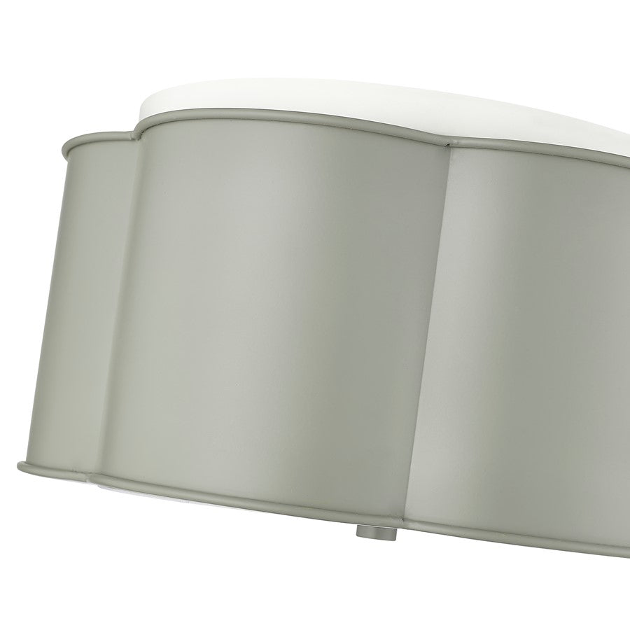 Millennium Lighting 3 Light Flushmount, Cement Grey/Grey
