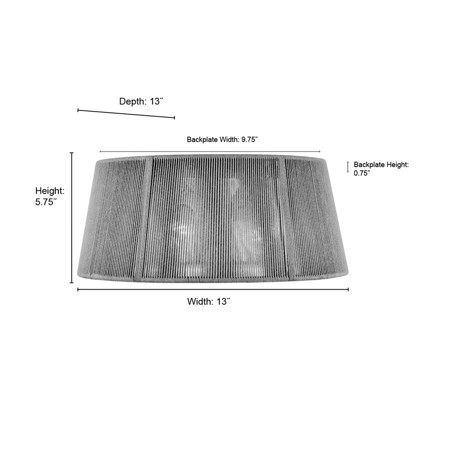 Millennium Lighting 2Lt 6" Round Flushmount, Brushed Nickel