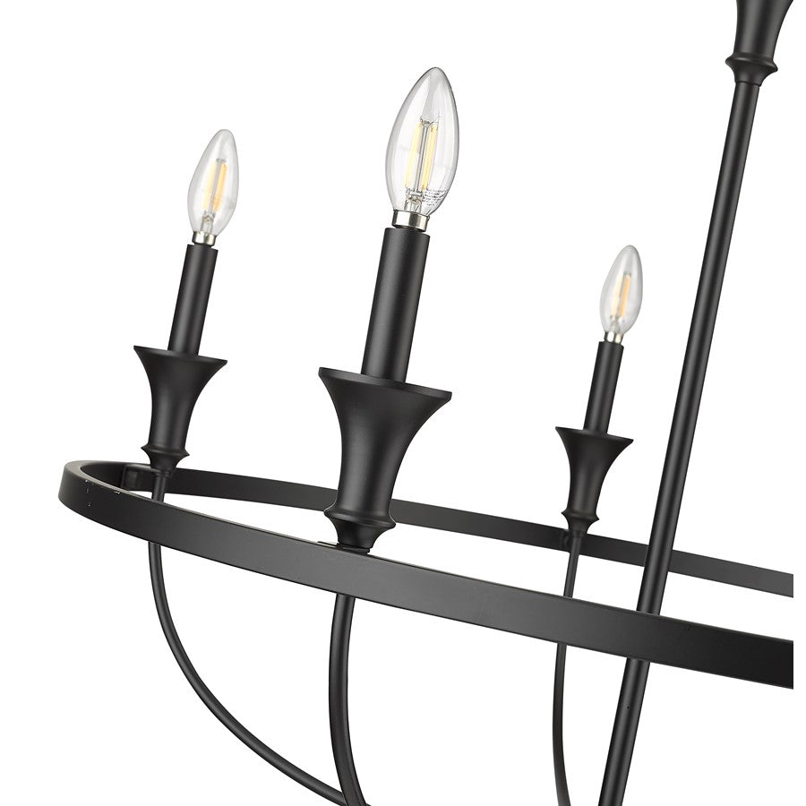 Millennium Lighting Emery 5Lt Chandelier, Black