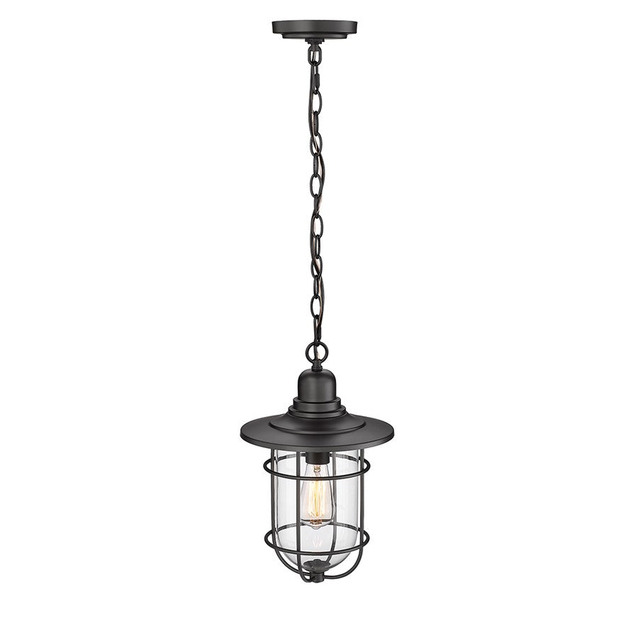 Millennium Lighting 1Lt Outdoor Hanging Lantern, Black