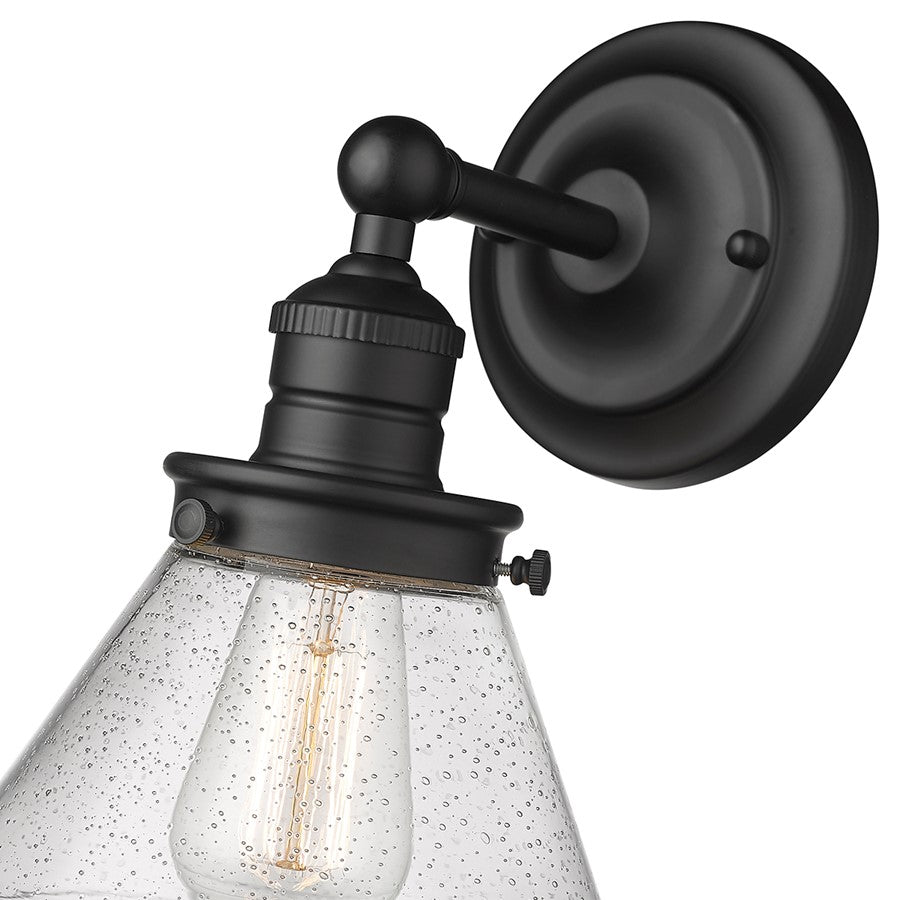 Millennium Lighting Eyden 1 Light Wall Sconce, Matte Black