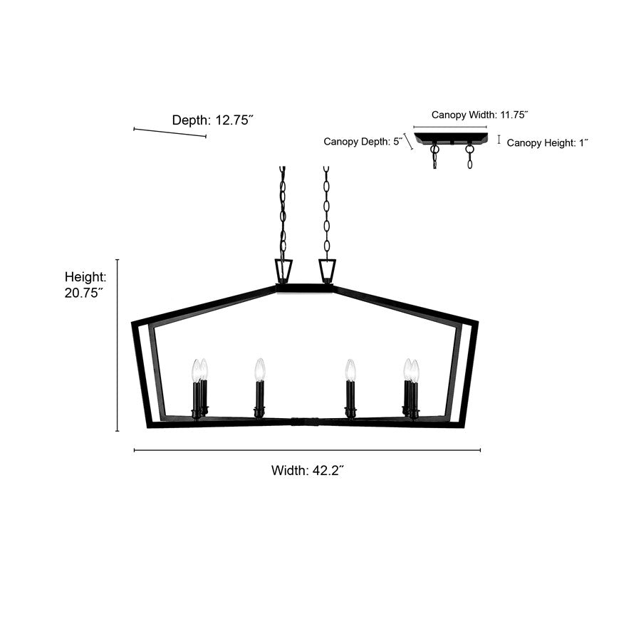 Millennium Lighting Lizabeth 8Lt Pendant, White/Modern Gold