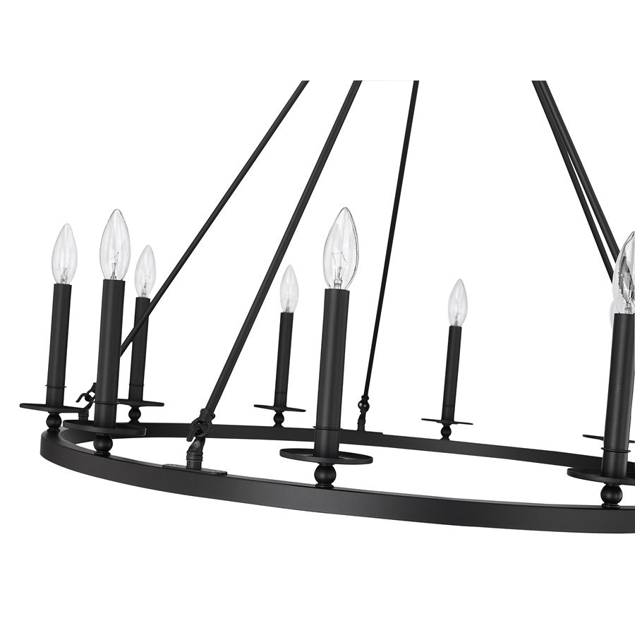 Millennium Lighting Florence 1Lt Chandelier, Black