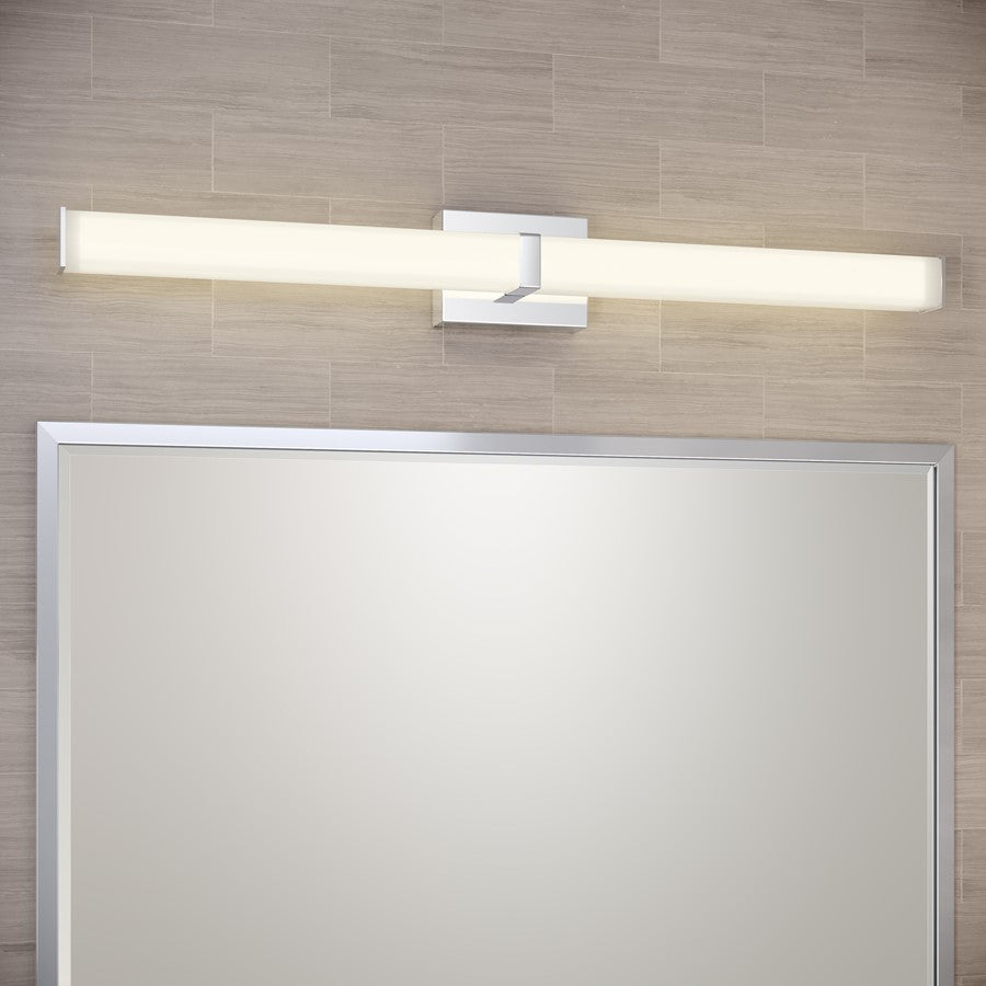 Millennium Tron 36" Bathroom Vanity LED Bath Bar, Chrome/White