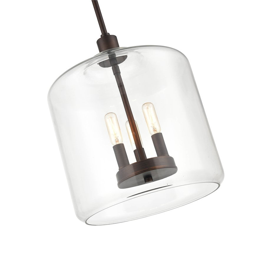 3 Light 505" Pendant, Rubbed Bronze
