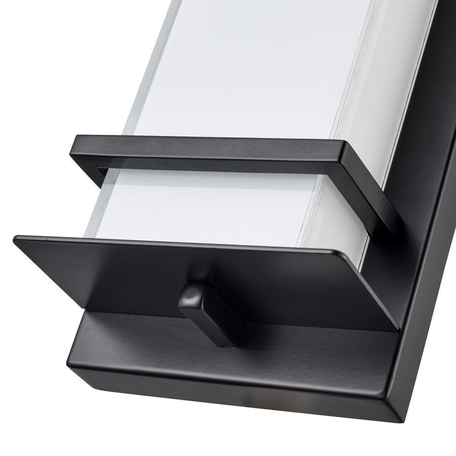 Millennium Lighting 11" Outdoor LED Wall Sconce, Black/White