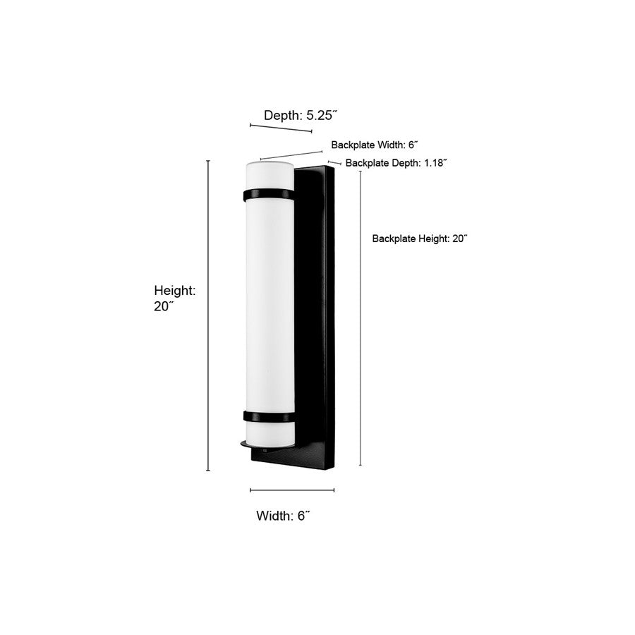 Millennium Lighting Outdoor LED Wall Sconce, Black/White