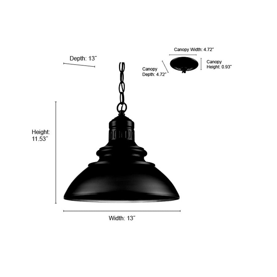 Millennium Lighting Adda Outdoor Hanging Lantern, Black