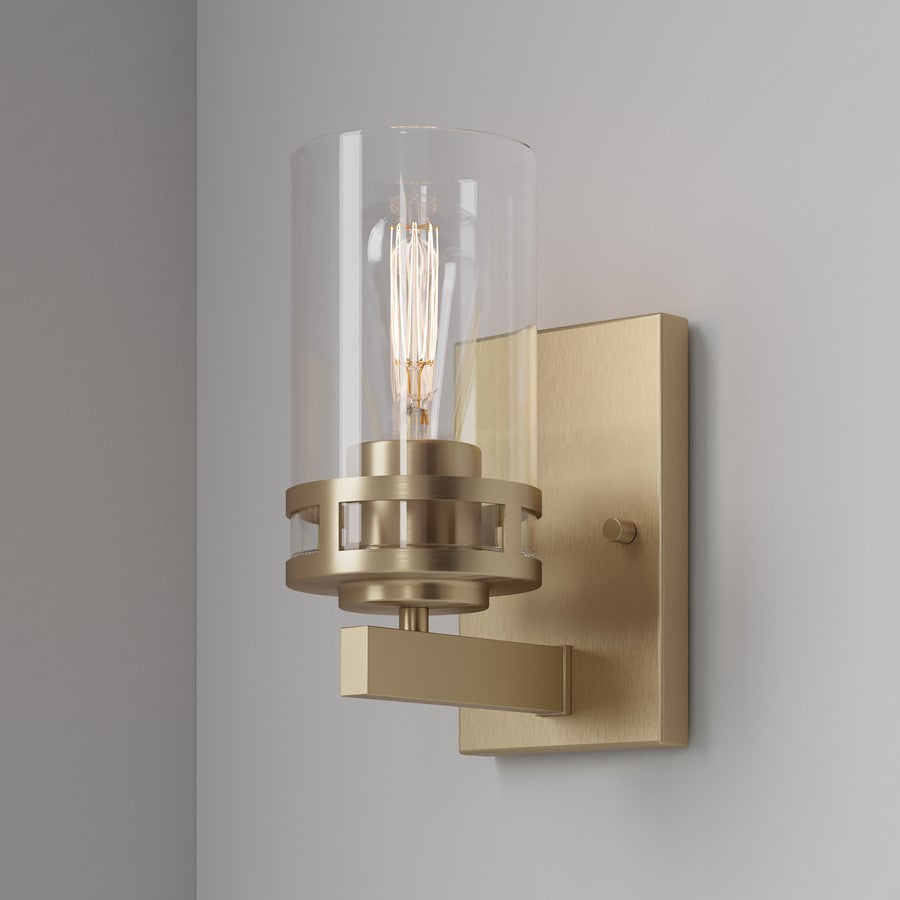 Millennium Lighting Lunden 1Lt Wall Sconce, Modern Gold/Clear