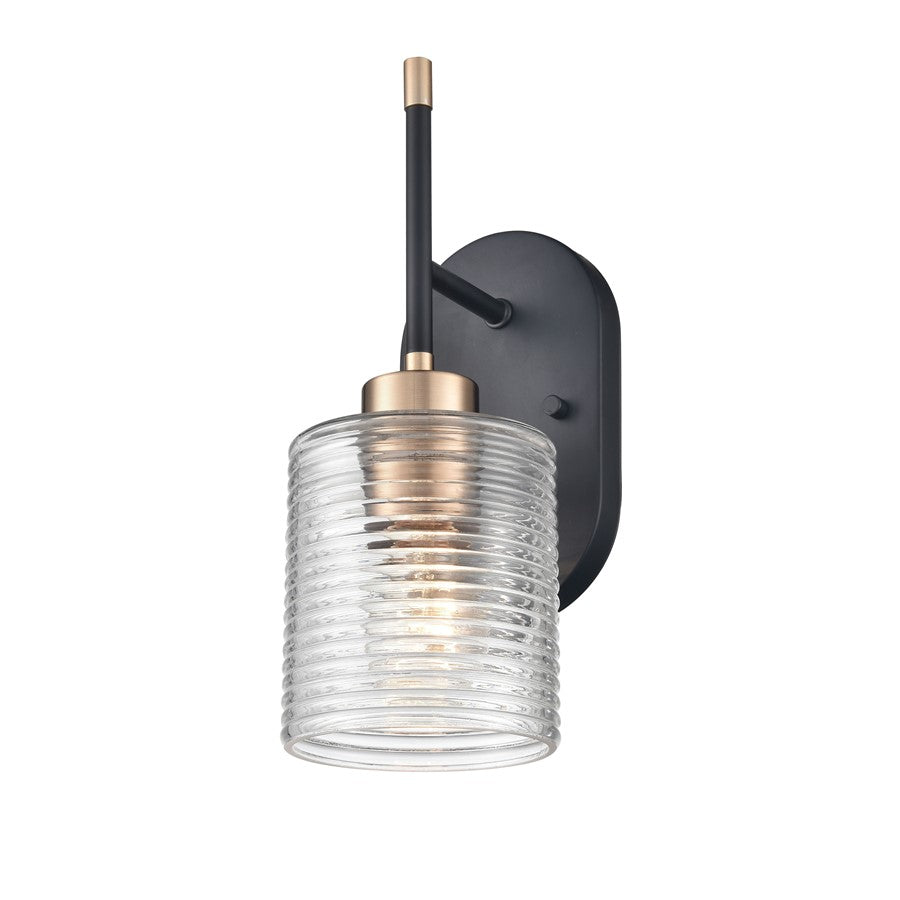 Millennium Lighting Renitta 1Lt Wall Sconce, Black/Modern Gold