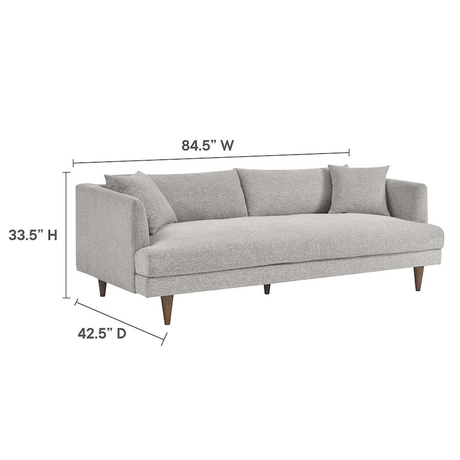 Modway Zoya Sofa, Light Gray Fabric