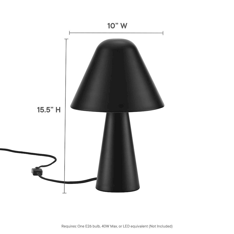 Jovial Metal Mushroom Table Lamp, Black