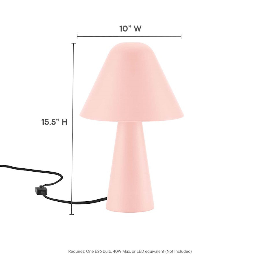 Jovial Metal Mushroom Table Lamp, Pink