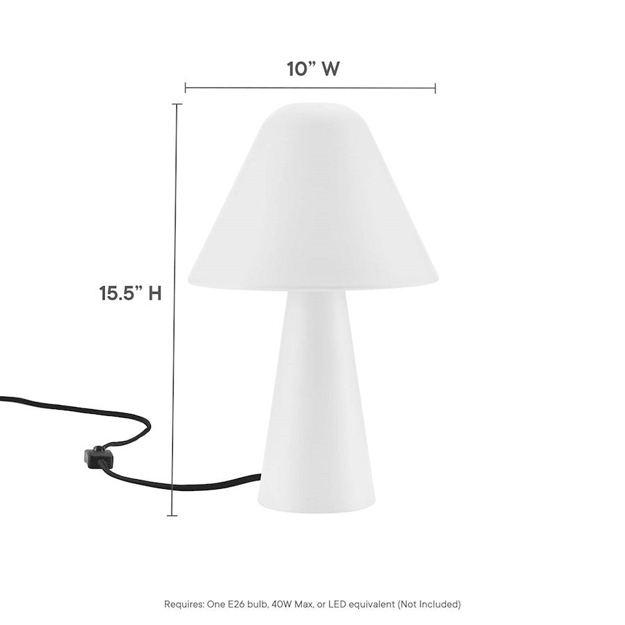 Jovial Metal Mushroom Table Lamp, White