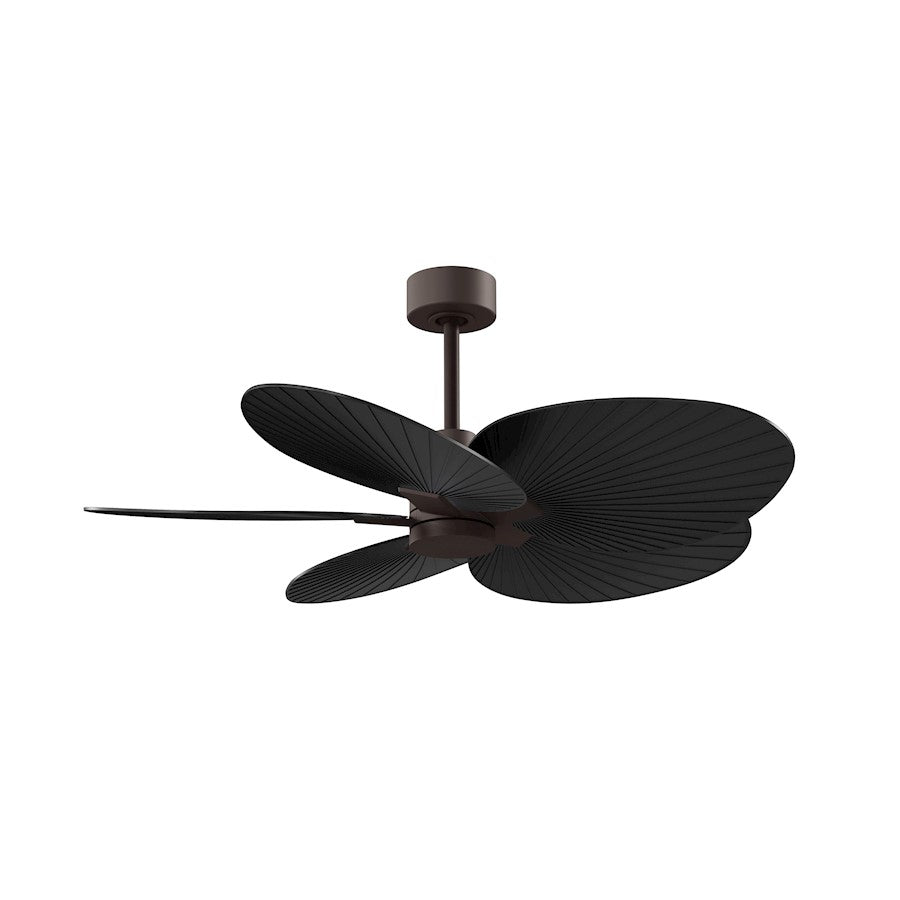 Matthews Fans Alessandra Tropical 48in 5-Blade Ceiling Fan | Transitional Textured Bronze and Matte Black ABS | Covered Patio | Model AKTP-TB-BK