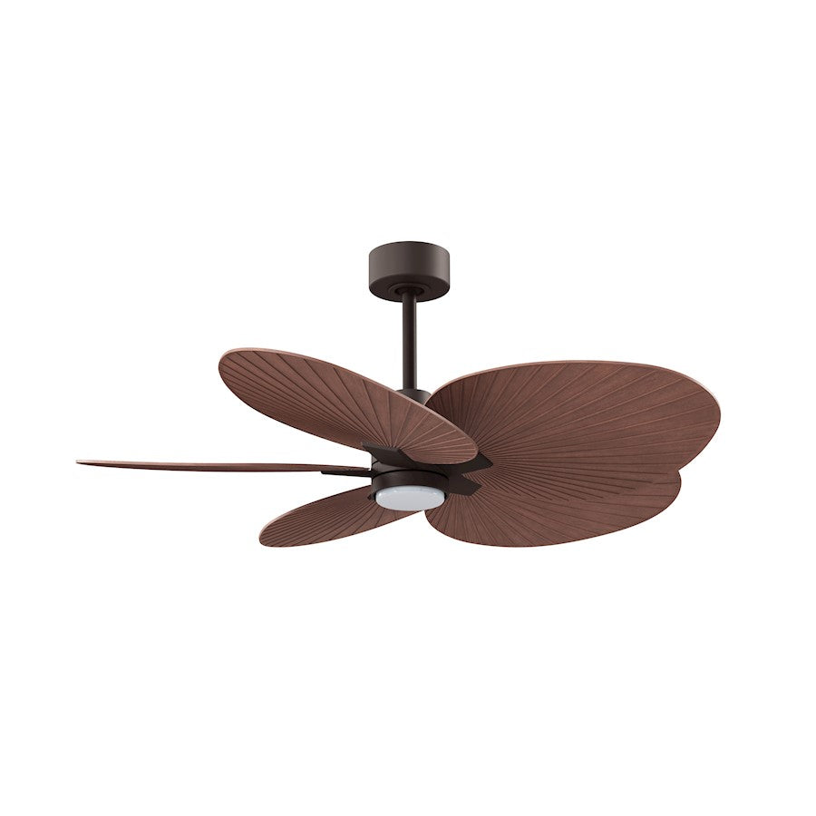 Matthews Fans Alessandra Tropical 48in 5-Blade Ceiling Fan | Textured Bronze and Walnut Tone ABS Blades | Covered Patio & Open | Model AKTPLK-TB-WN