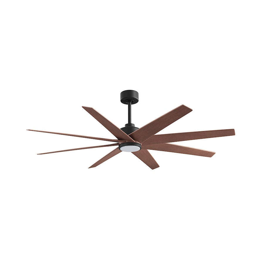 Matthews Fans Ariella 64in 8-Blade Ceiling Fan | Contemporary Matte Black and Walnut Tone ABS Blades | Great Rooms | Model ANLK-BK-WN-64