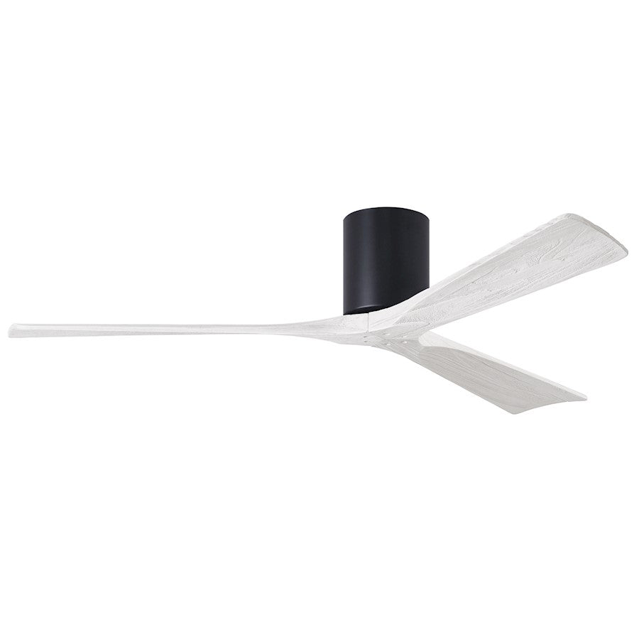 Matthews Fans Irene 3H 60in 3-Blade Ceiling Fan | Matte Black and Matte White Solid Wood Blades | Bedroom & Living Room | Model IR3H-BK-MWH-60