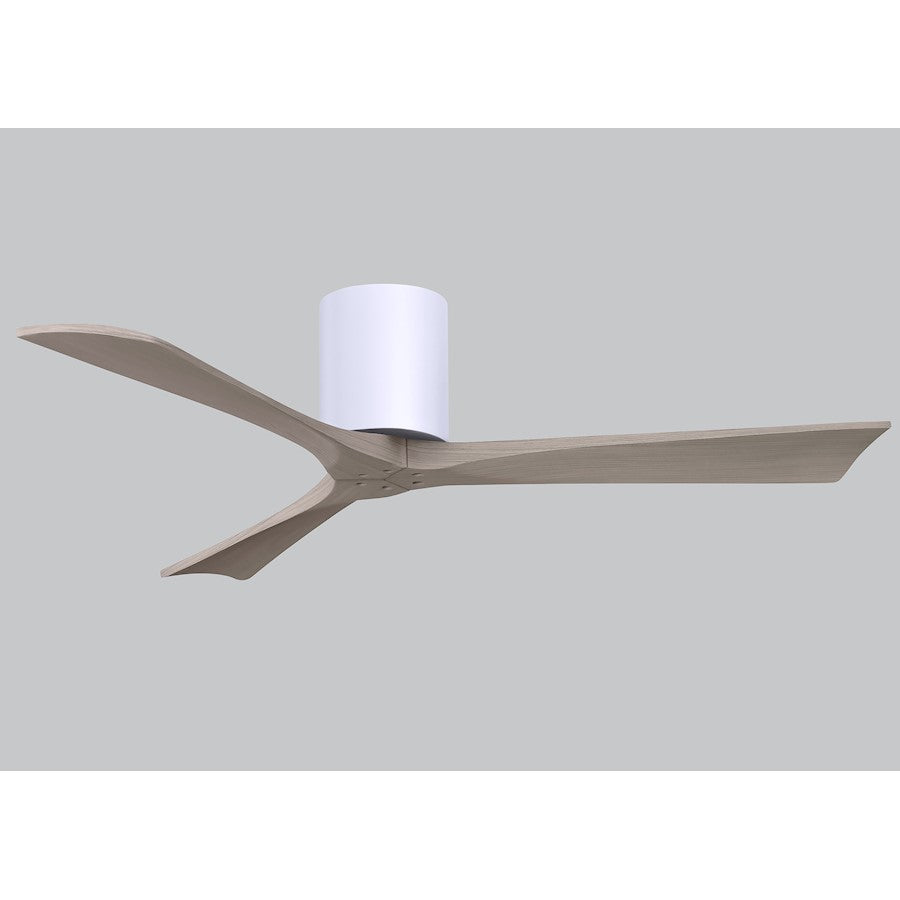 Matthews Fans Irene-3H 52in 3-Blade Ceiling Fan | Contemporary Walnut and Matte White Wood | Living Room & Bedroom | Model IR3H-WN-LM-52