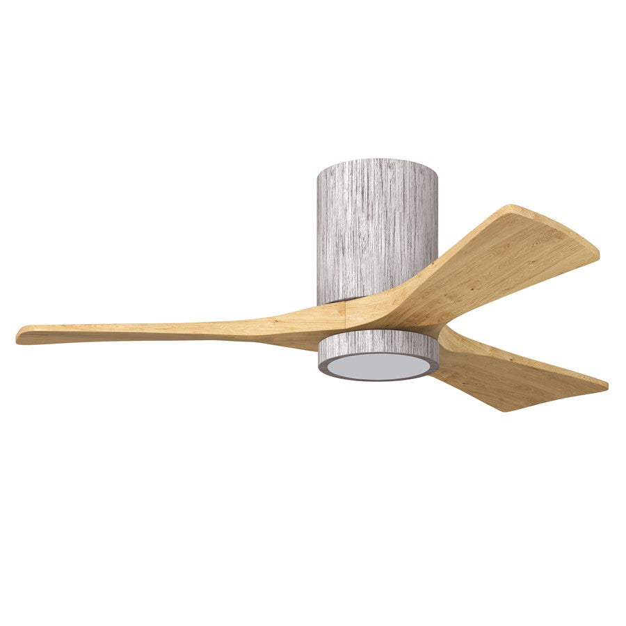 Matthews Fans Irene-3HLK 42in 3-Light LED Flush Mount Ceiling Fan | Contemporary Barn Wood Tone and Light Maple Blades | Model IR3HLK-BW-LM-42