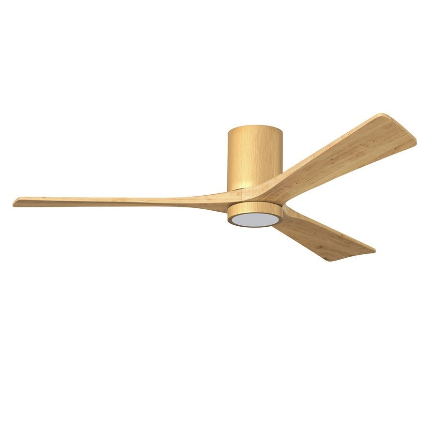 Matthews Fan Irene-3HLK 60in 3-Blade Flush Mount Ceiling Fan | Textured Bronze and Light Maple Wood | Great Room & Covered | Model IR3HLK-TB-LM-60