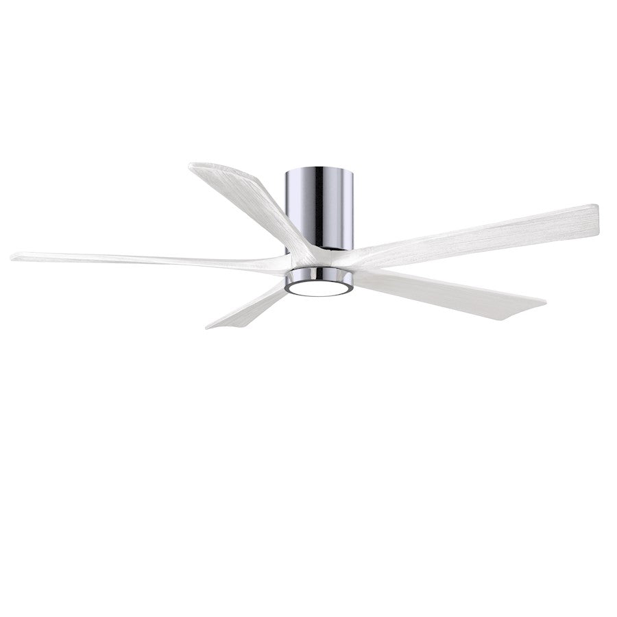 Matthews Fans Irene 5HLK 60in 5-Blade Ceiling Fan | Polished Chrome and Matte White Wood | Kitchen & Living Room | Model IR5HLK-CR-MWH-60