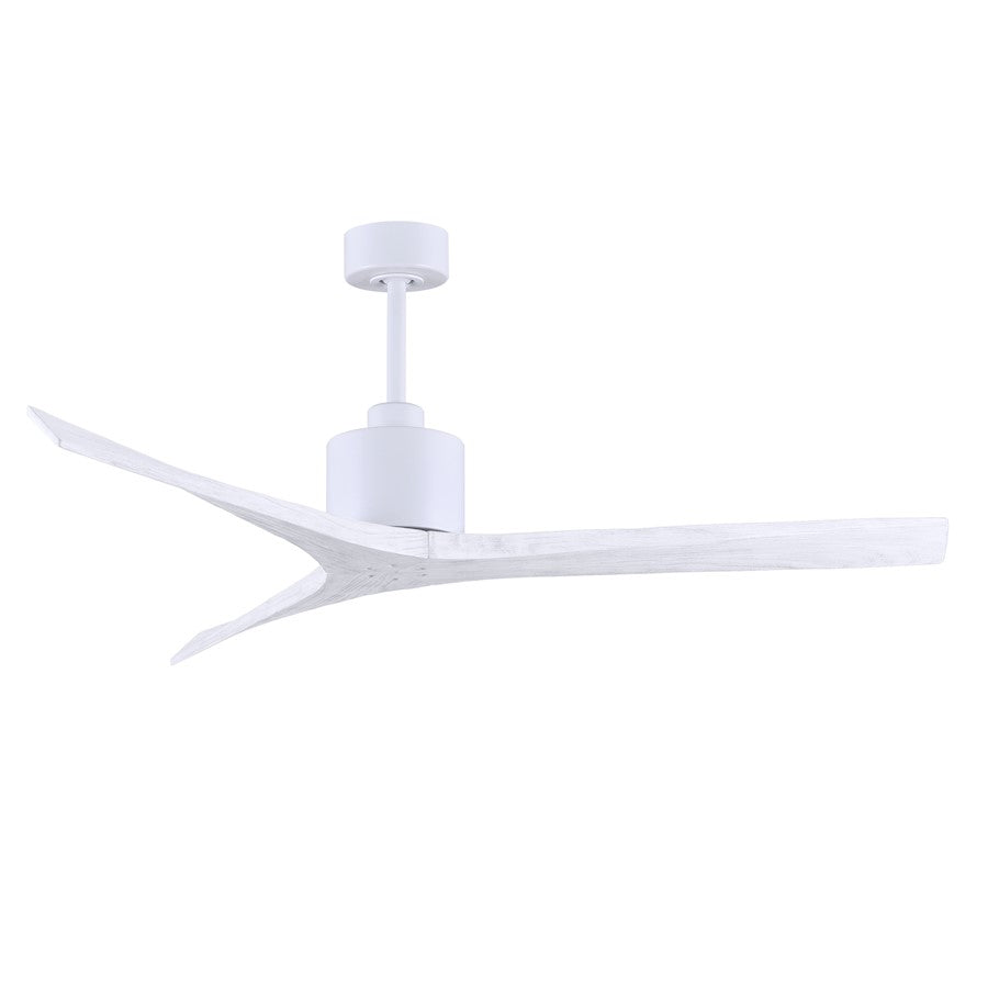 Matthews Fans Mollywood 52in 3-Blade Ceiling Fan | Matte White Solid Wood Blades | Living Room & Bedroom | 52 x 52 x 10 in | Model MW-MWH-MWH-52